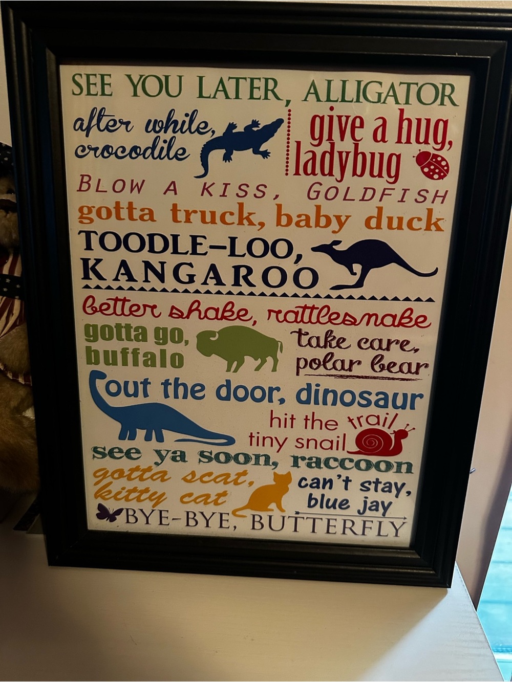 Colorful Nursery Animal Quote Wall Art